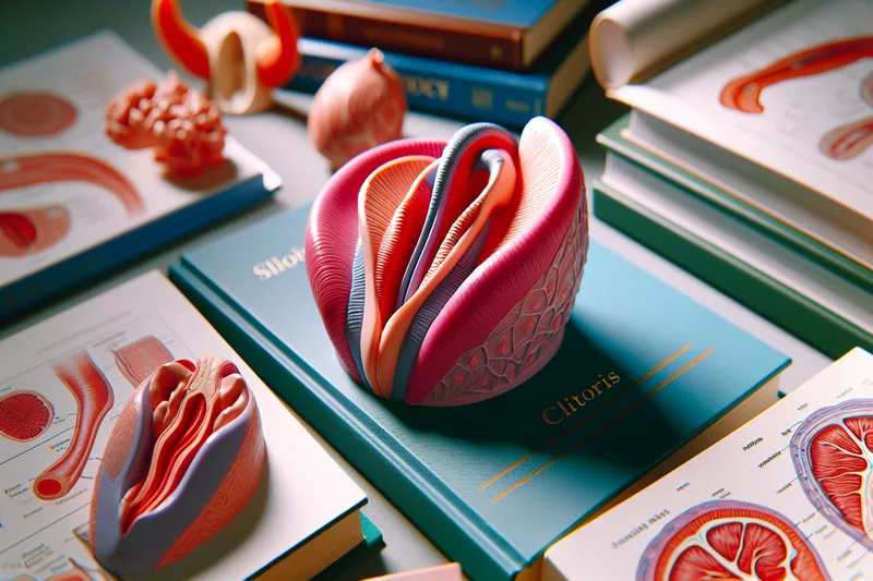 Beau clitoris en impression 3D - modèle anatomique coloré utilisé pour l'éducation et la sensibilisation