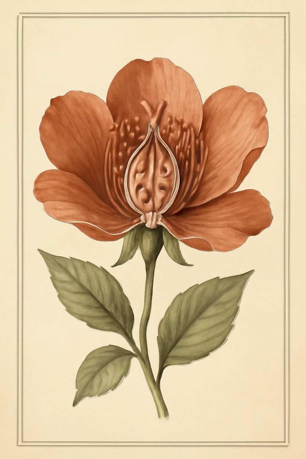 Illustration éditoriale botanique — Clitoris-moi.ch